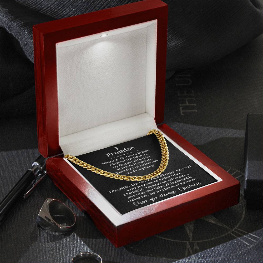 Promise Necklace for that special man in your life-Let him know you will always be there