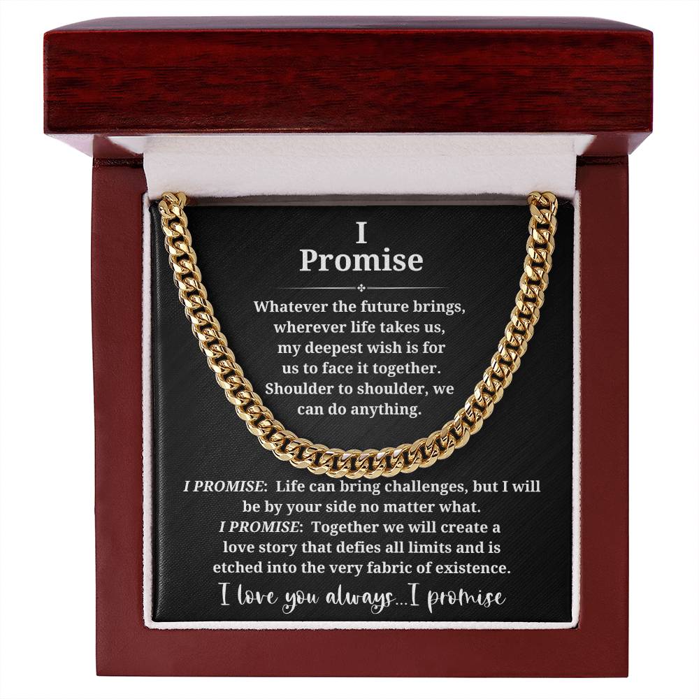 Promise Necklace for that special man in your life-Let him know you will always be there