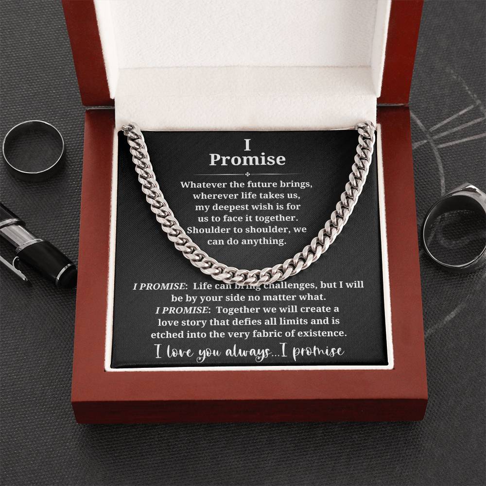 Promise Necklace for that special man in your life-Let him know you will always be there