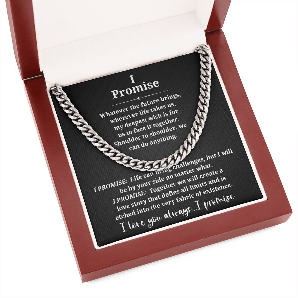Promise Necklace for that special man in your life-Let him know you will always be there