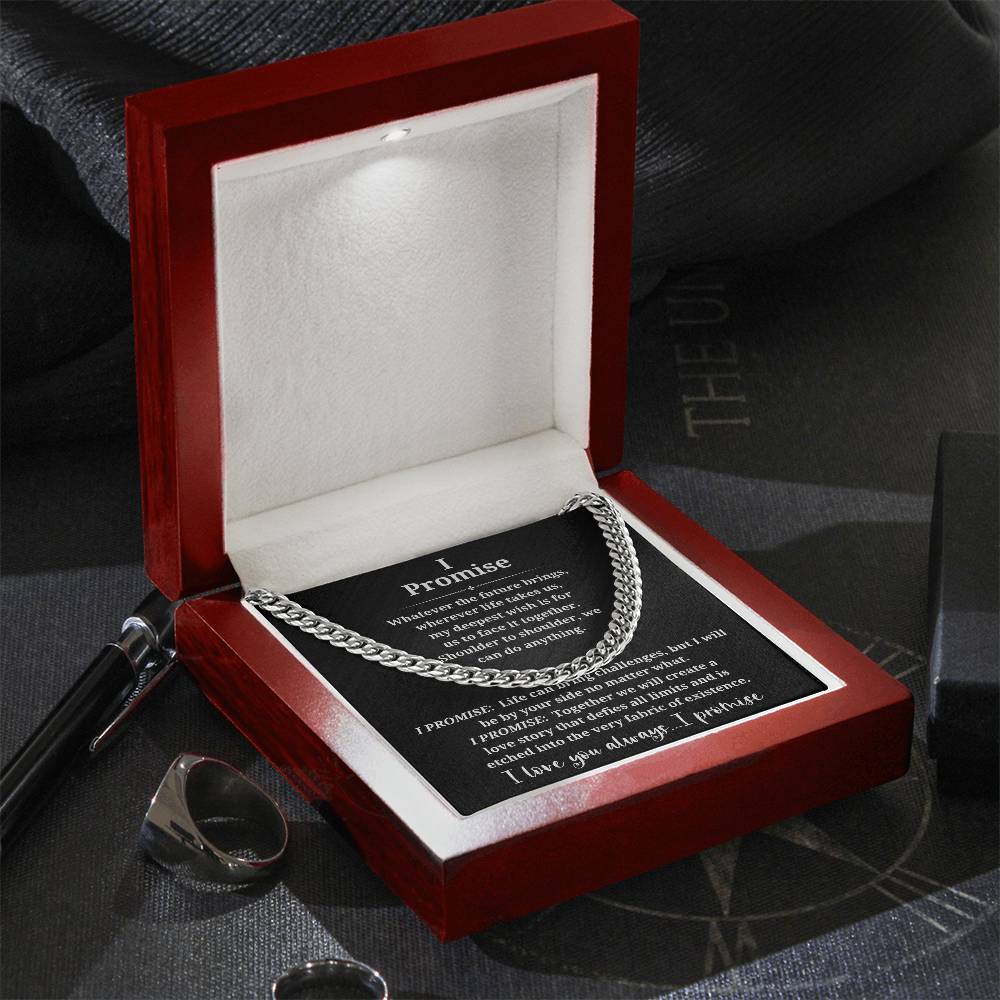 Promise Necklace for that special man in your life-Let him know you will always be there
