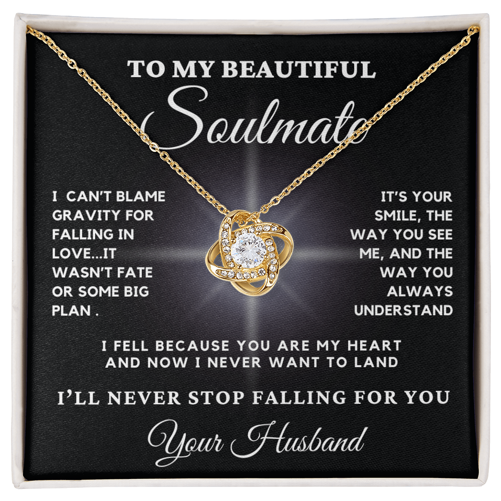 Love Knot Necklace for your Soulmate- you can't help falling in love with her over and over again