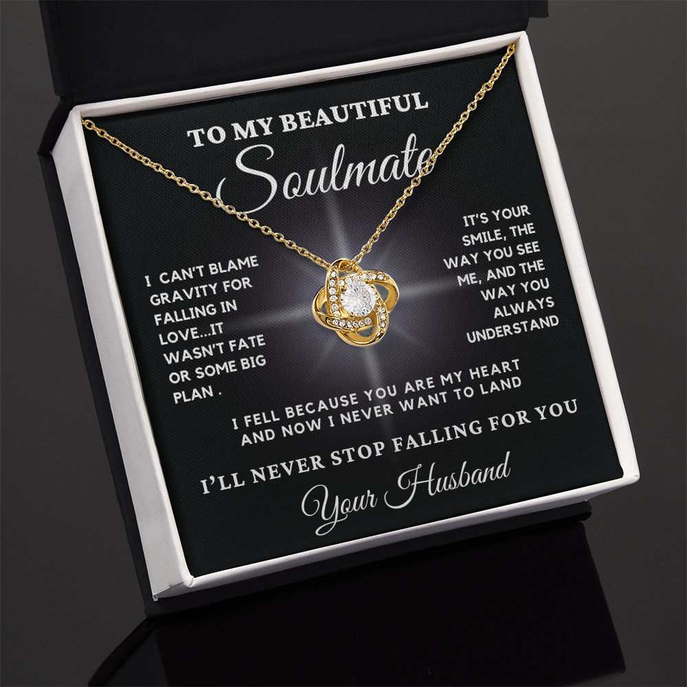 Love Knot Necklace for your Soulmate- you can't help falling in love with her over and over again