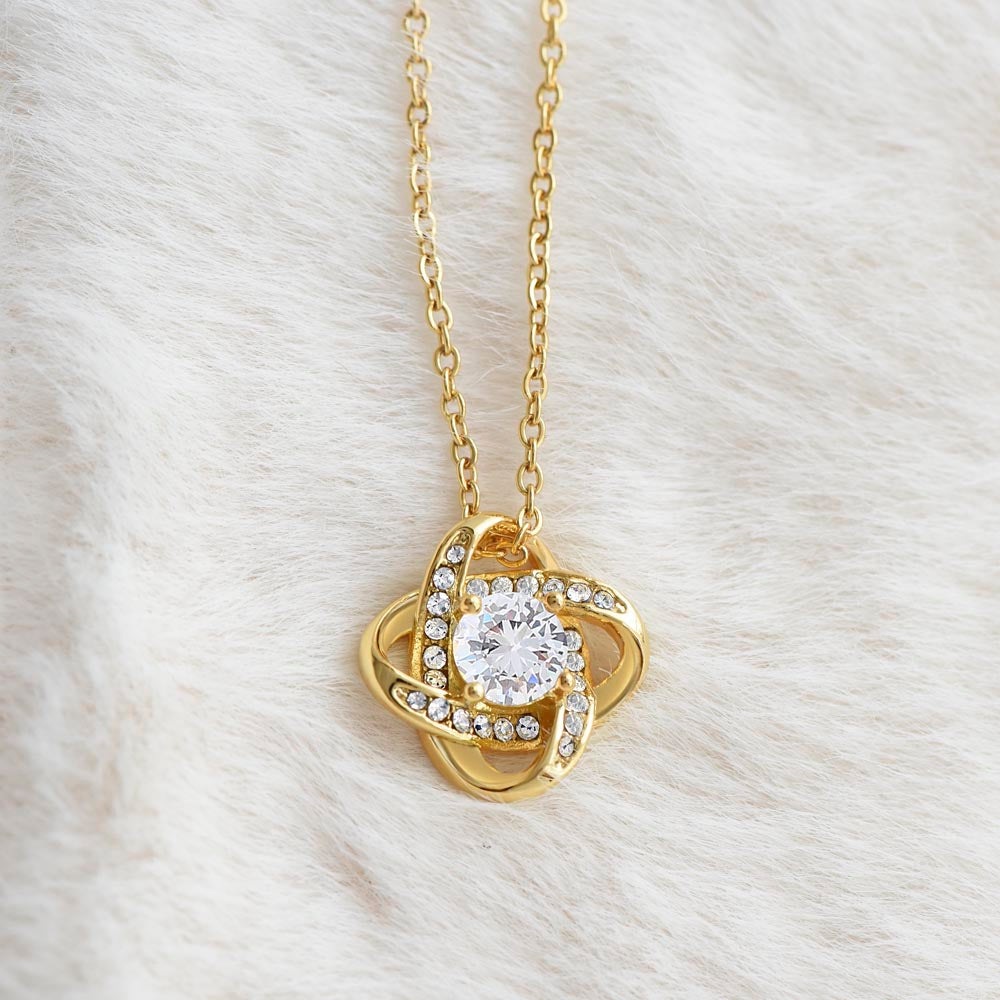 BEST MOM EVER! Beautiful Love Knot Necklace for Mom to wear every day as a reminder of how wonderful she is