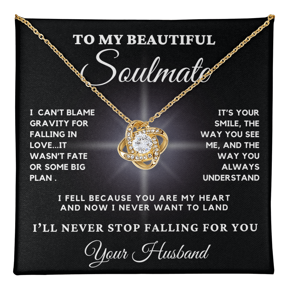 Love Knot Necklace for your Soulmate- you can't help falling in love with her over and over again