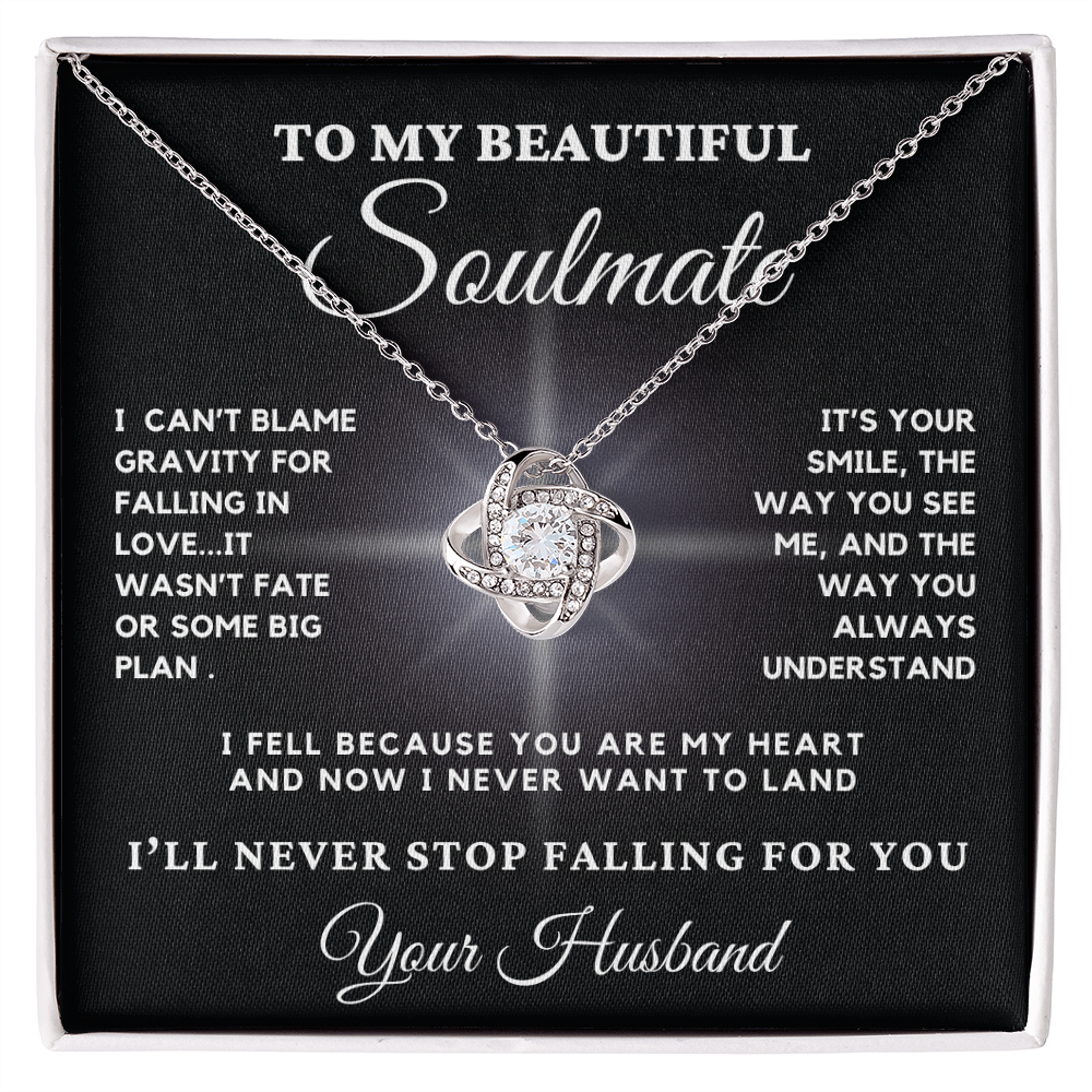Love Knot Necklace for your Soulmate- you can't help falling in love with her over and over again