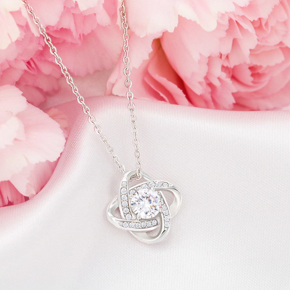 BEST MOM EVER! Beautiful Love Knot Necklace for Mom to wear every day as a reminder of how wonderful she is