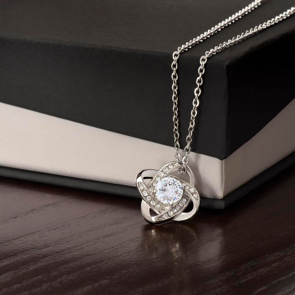 BEST MOM EVER! Beautiful Love Knot Necklace for Mom to wear every day as a reminder of how wonderful she is