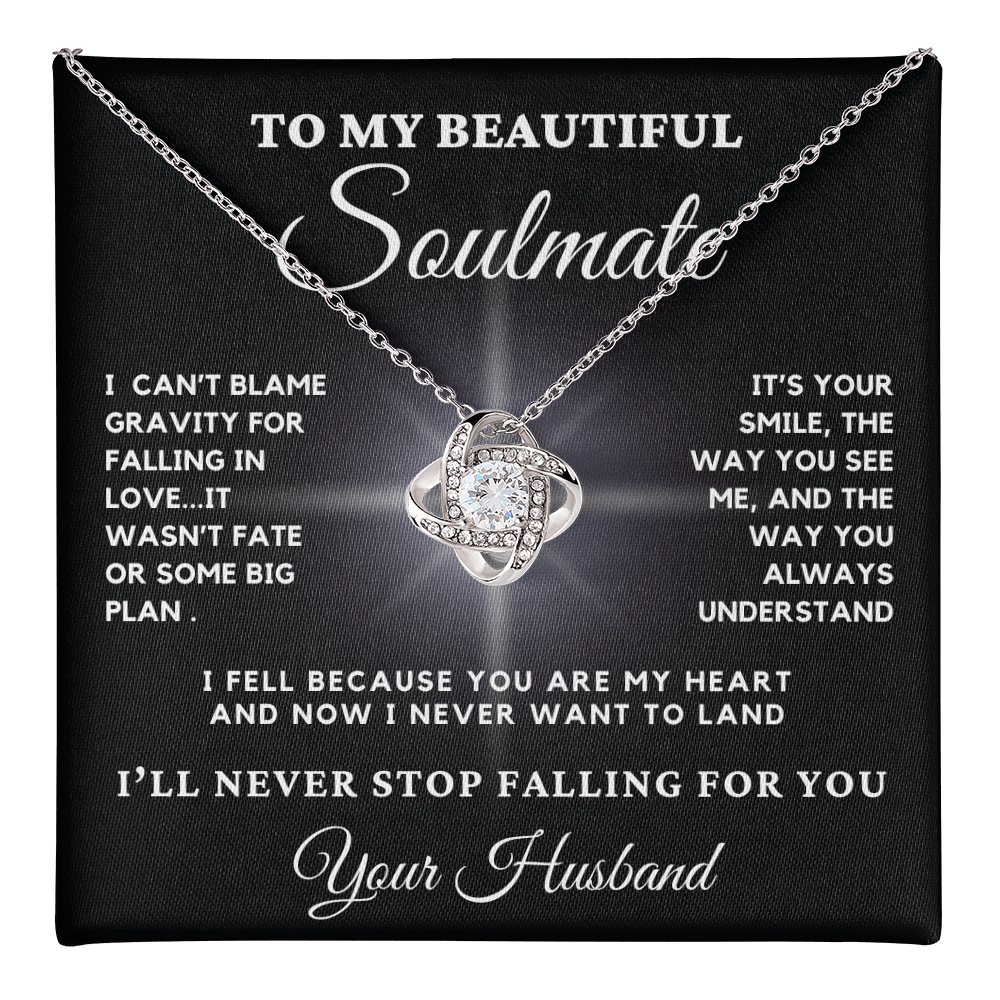 Love Knot Necklace for your Soulmate- you can't help falling in love with her over and over again