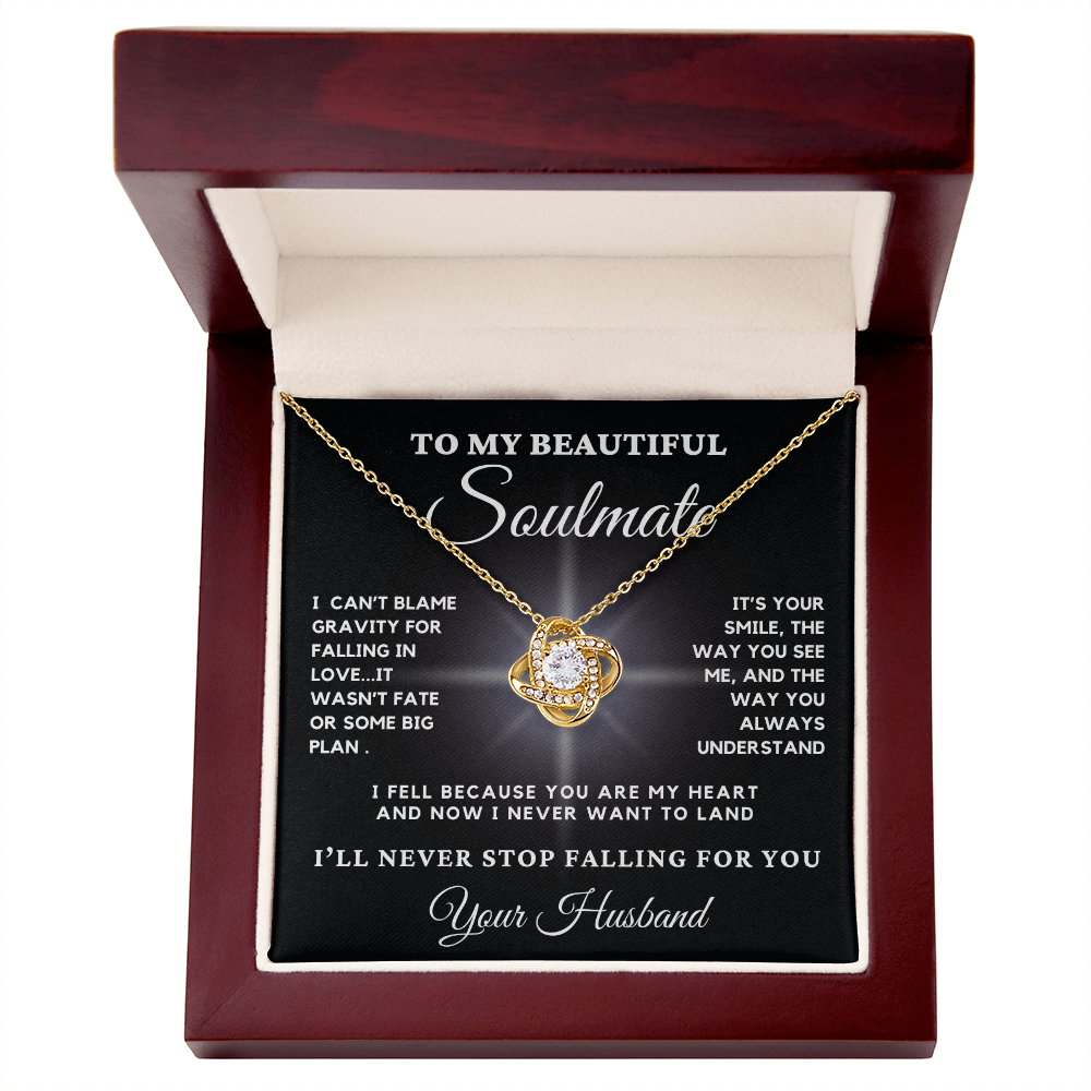 Love Knot Necklace for your Soulmate- you can't help falling in love with her over and over again