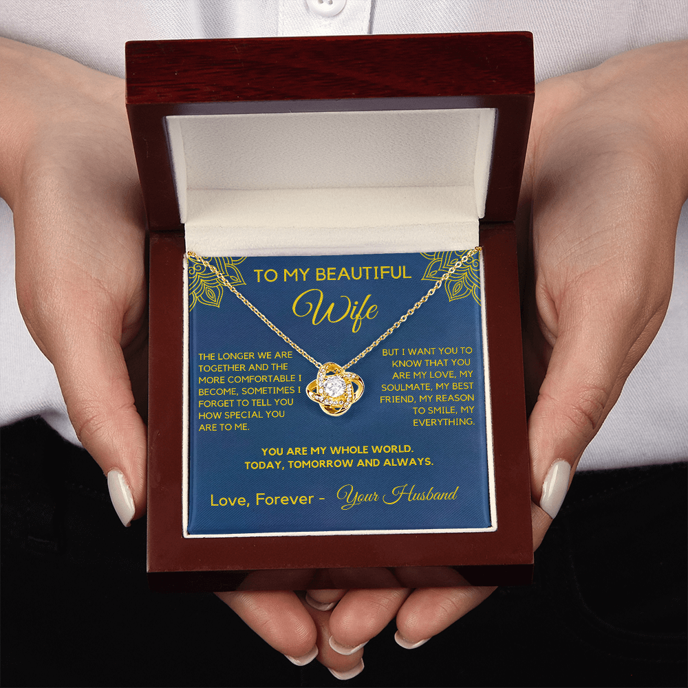 For My Wife - A Symbol of Our Unbreakable Love-The Love Knot Necklace