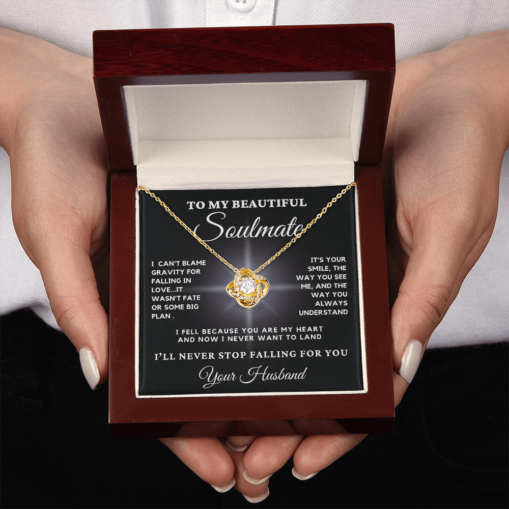 Love Knot Necklace for your Soulmate- you can't help falling in love with her over and over again
