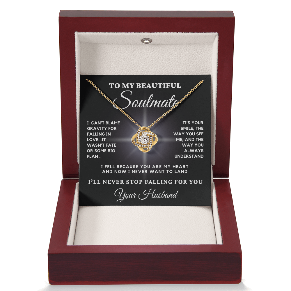 Love Knot Necklace for your Soulmate- you can't help falling in love with her over and over again