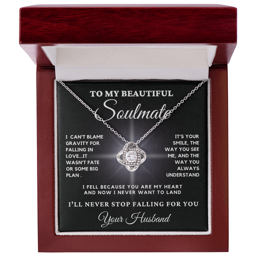 Love Knot Necklace for your Soulmate- you can't help falling in love with her over and over again