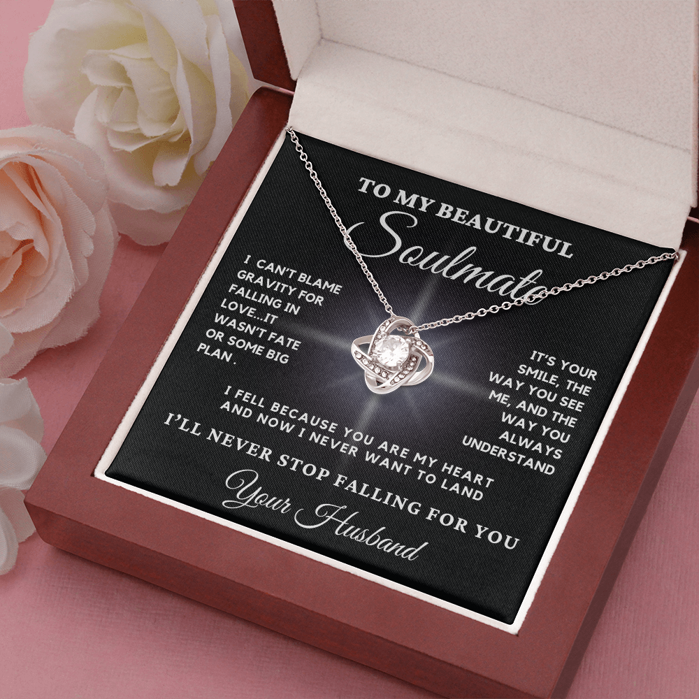 Love Knot Necklace for your Soulmate- you can't help falling in love with her over and over again