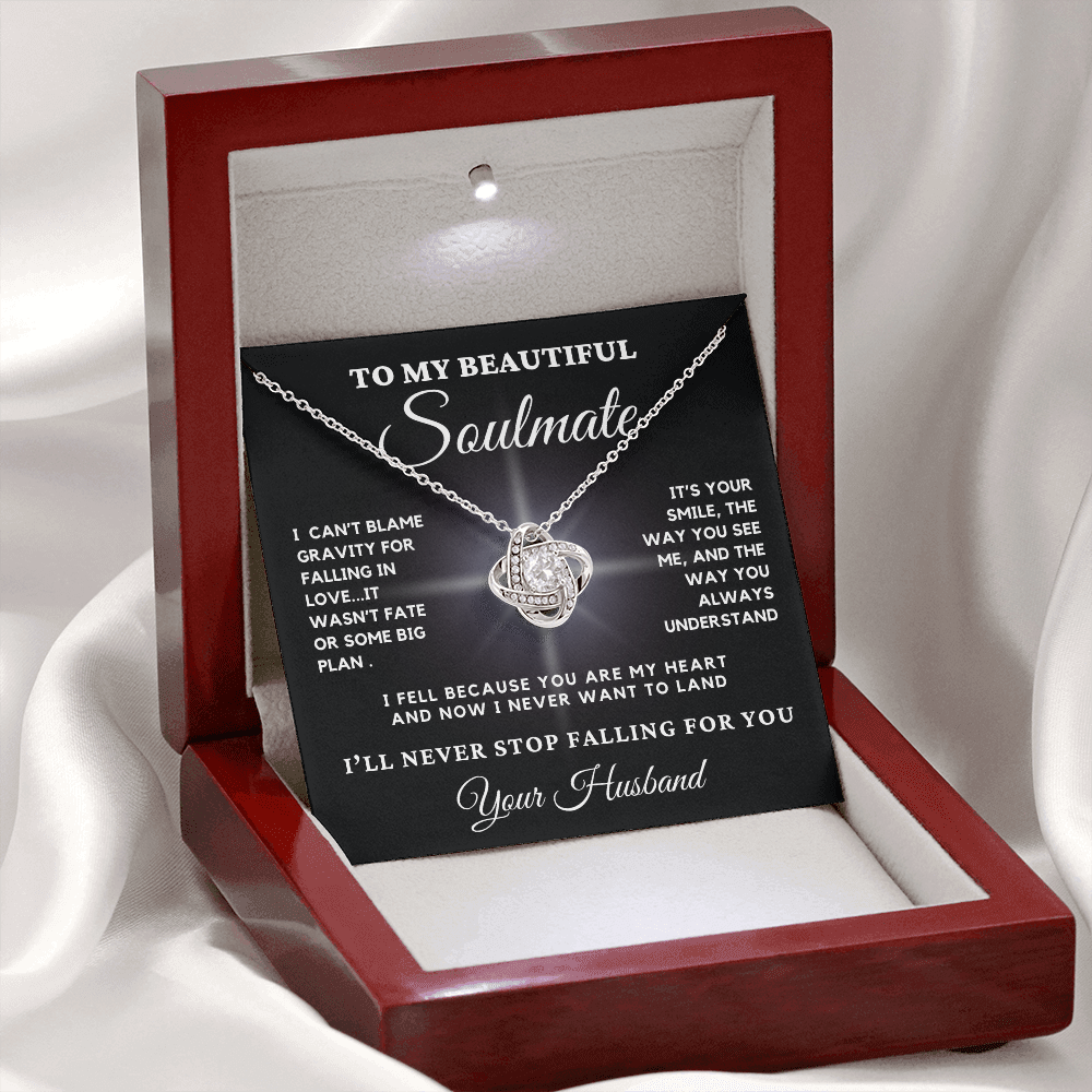 Love Knot Necklace for your Soulmate- you can't help falling in love with her over and over again