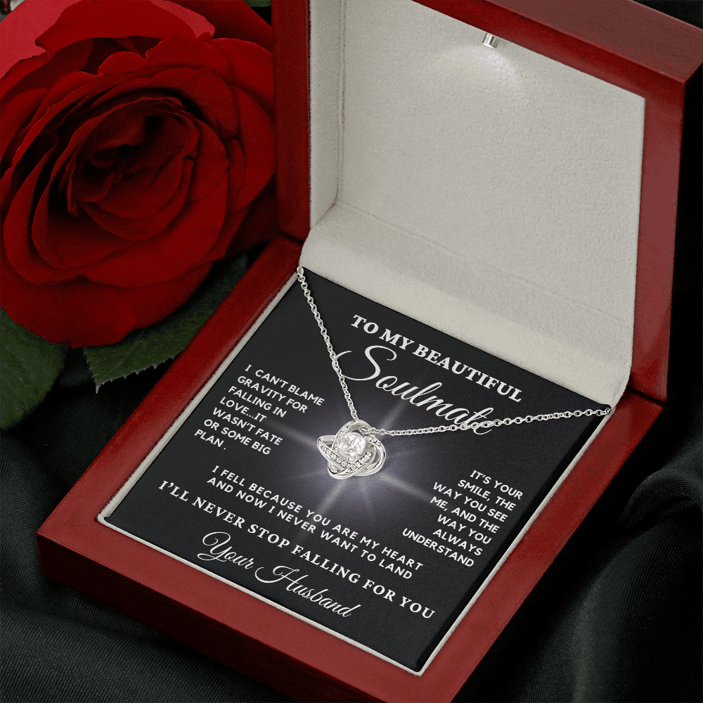 Love Knot Necklace for your Soulmate- you can't help falling in love with her over and over again