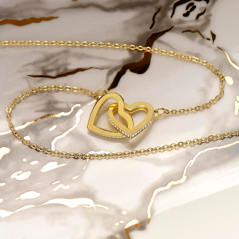 Forever Together Interlinked Hearts Necklace-Tell her you love her more today than yesterday