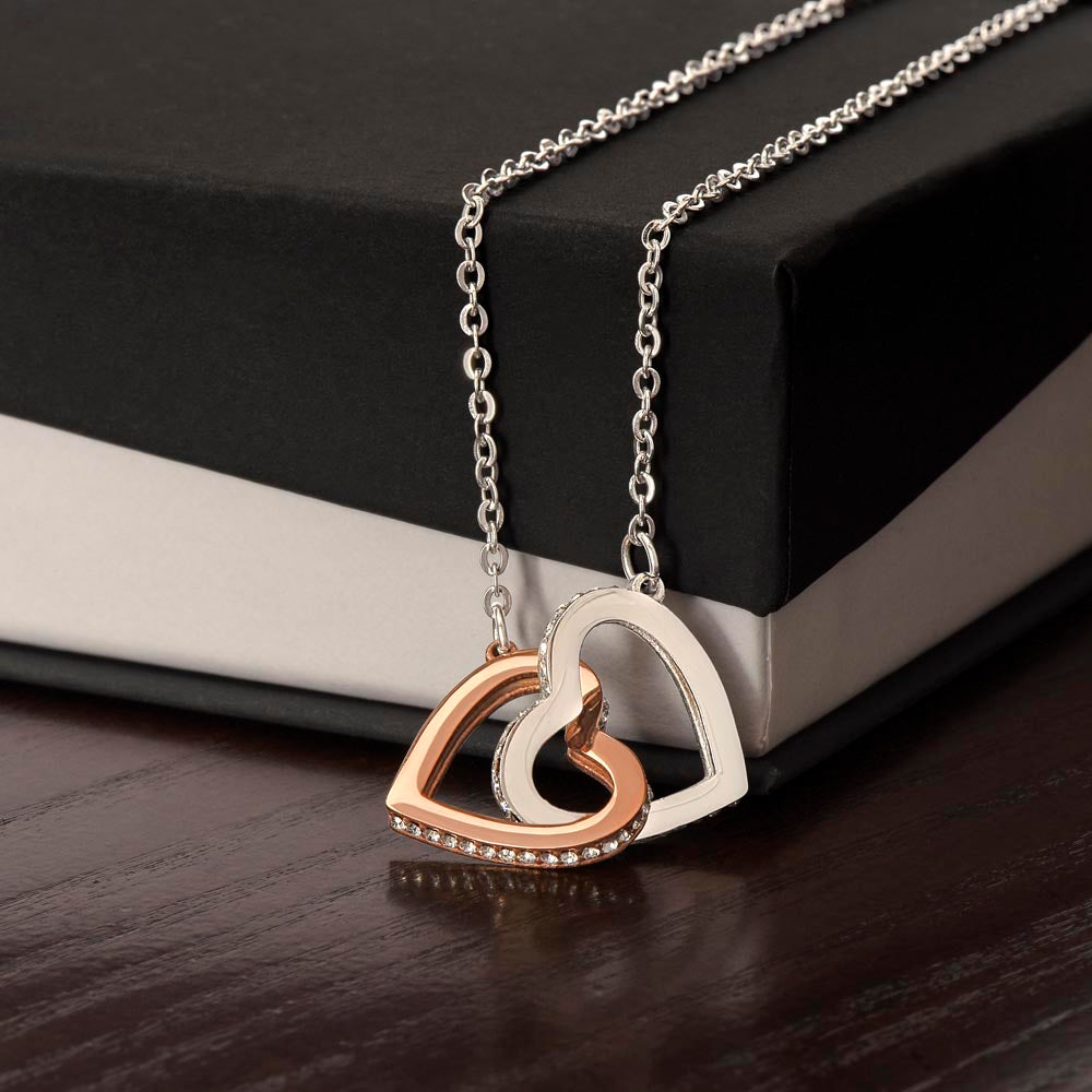 Forever Together Interlinked Hearts Necklace-Tell her you love her more today than yesterday
