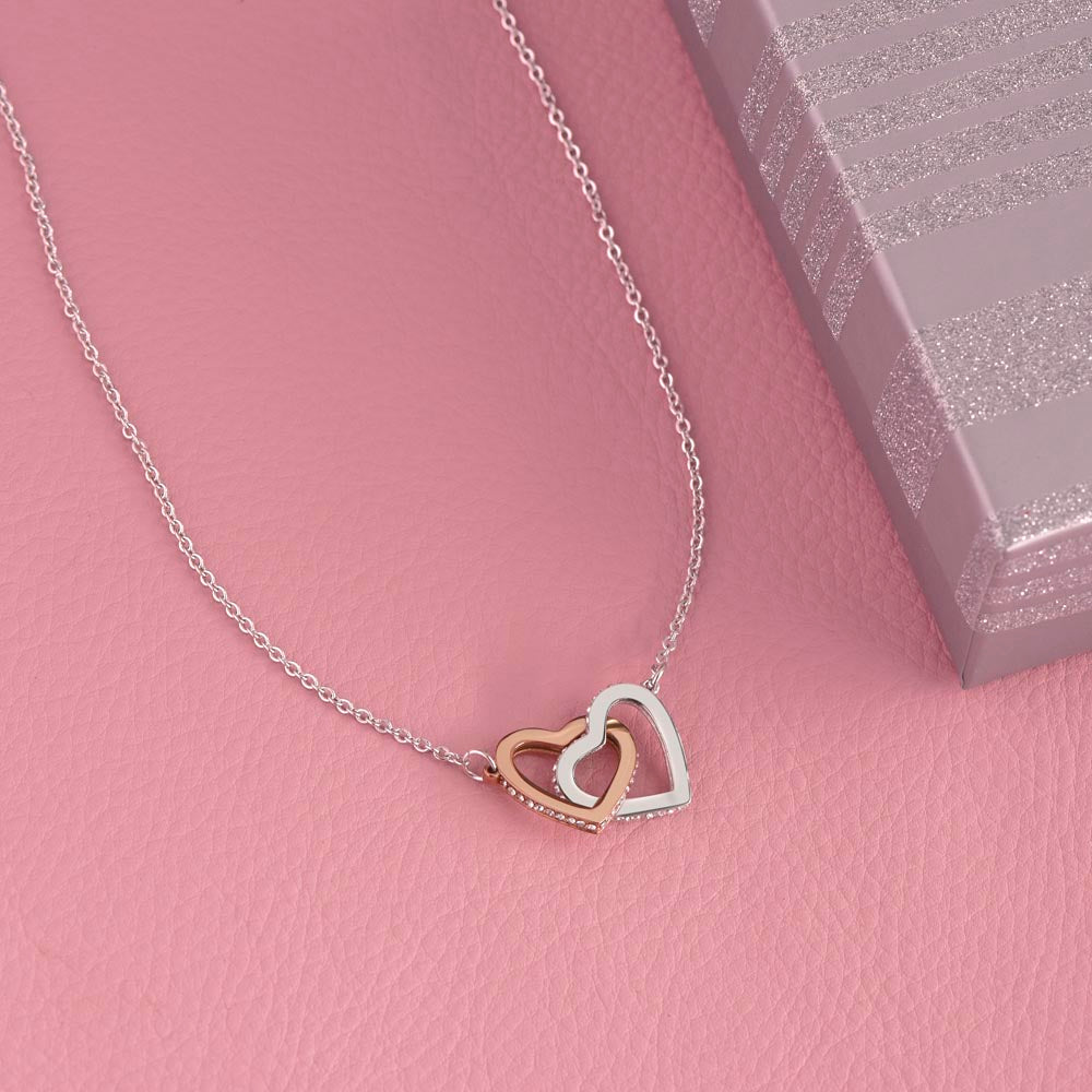 Interlocking hearts necklace for your Amazing Daughter
