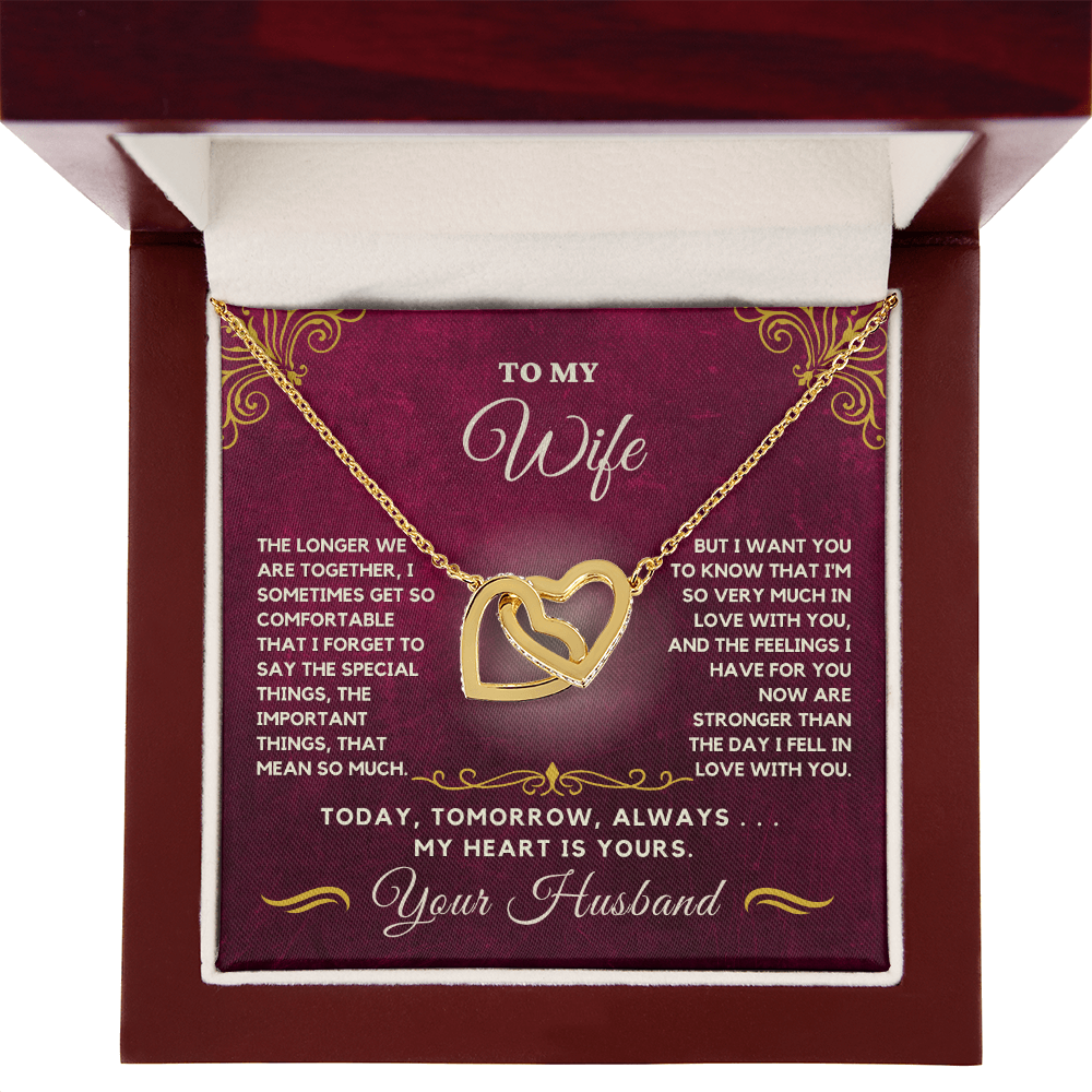 Forever Together Interlinked Hearts Necklace-Tell her you love her more today than yesterday