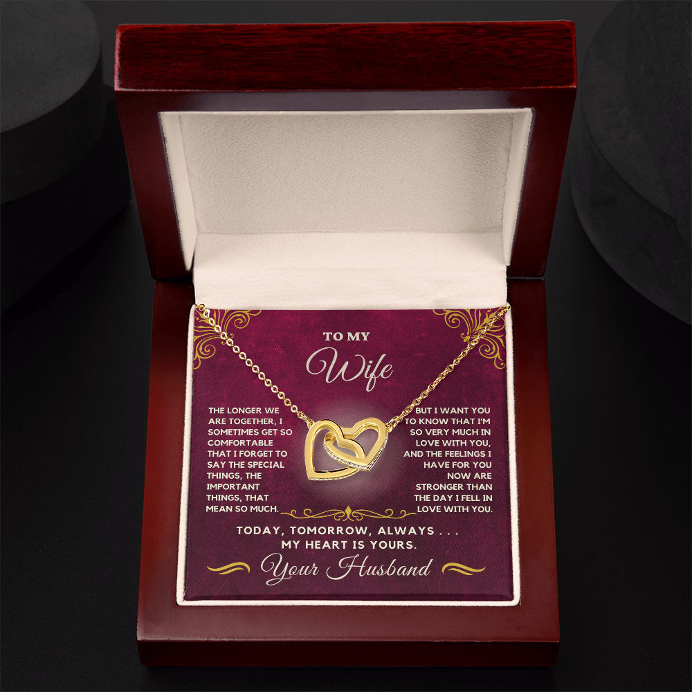 Forever Together Interlinked Hearts Necklace-Tell her you love her more today than yesterday