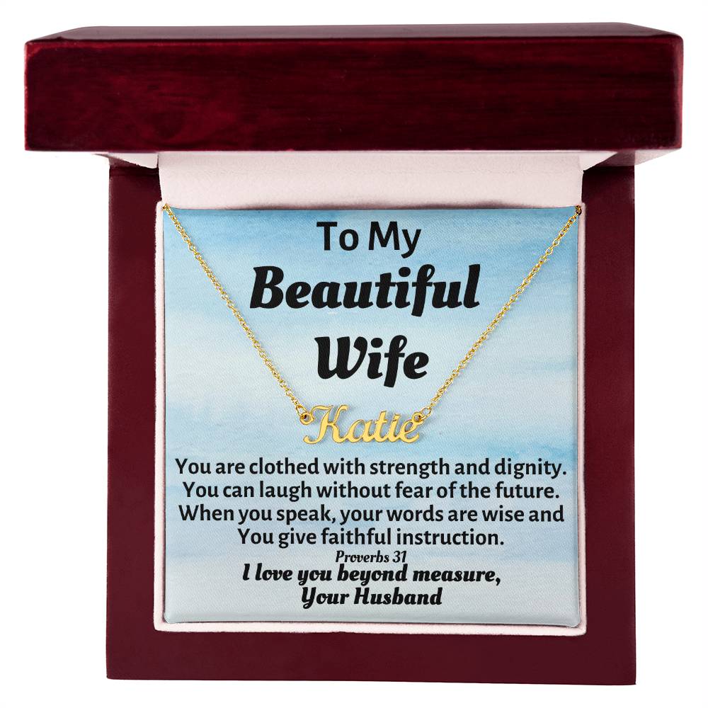 Personalized Name Necklace for your Proverbs 31 Wife