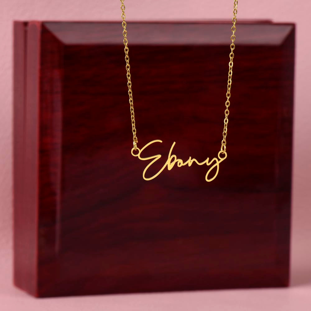 Name Necklace for your beautiful wife-personalized message card