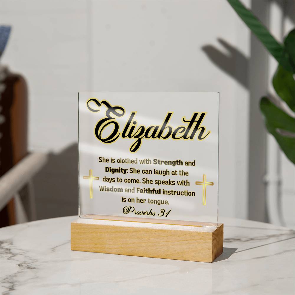 Personalized Proverbs 31 plaque- For the inspirational woman in your life