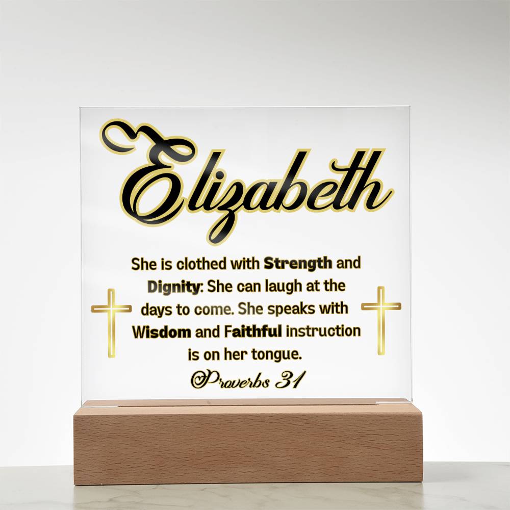 Personalized Proverbs 31 plaque- For the inspirational woman in your life