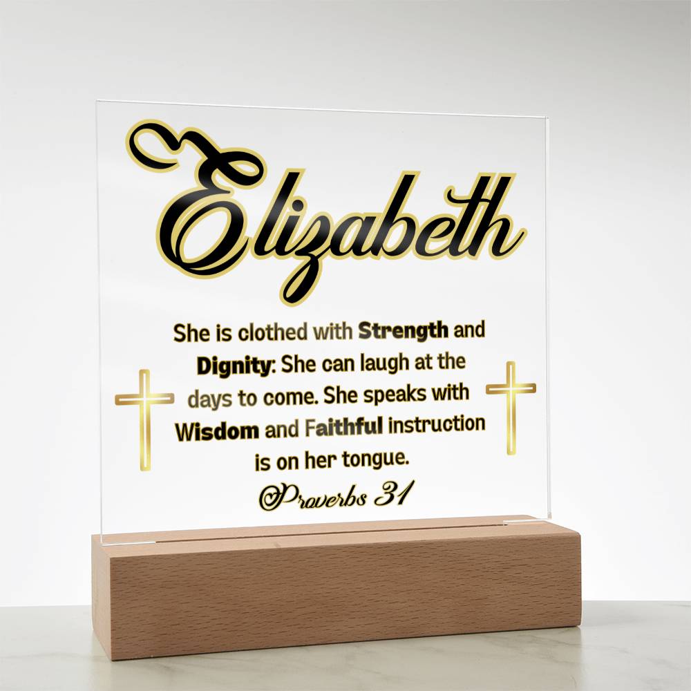 Personalized Proverbs 31 plaque- For the inspirational woman in your life