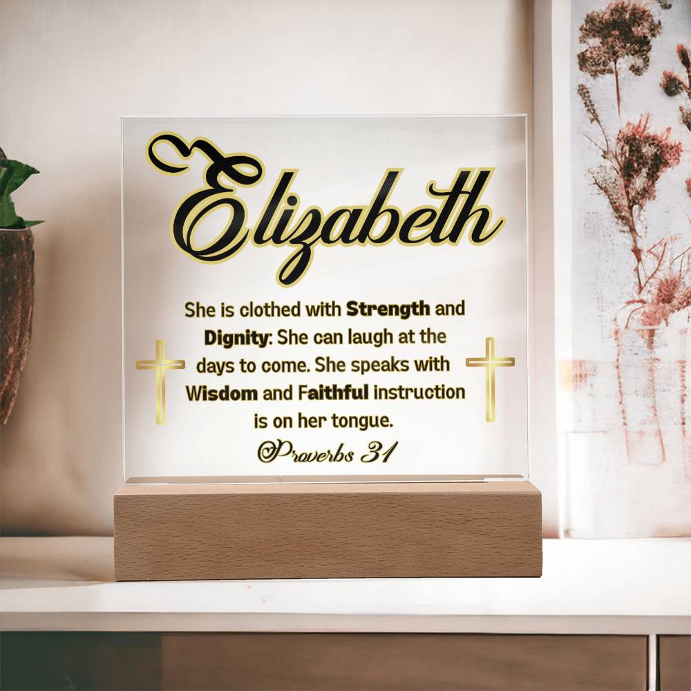 Personalized Proverbs 31 plaque- For the inspirational woman in your life
