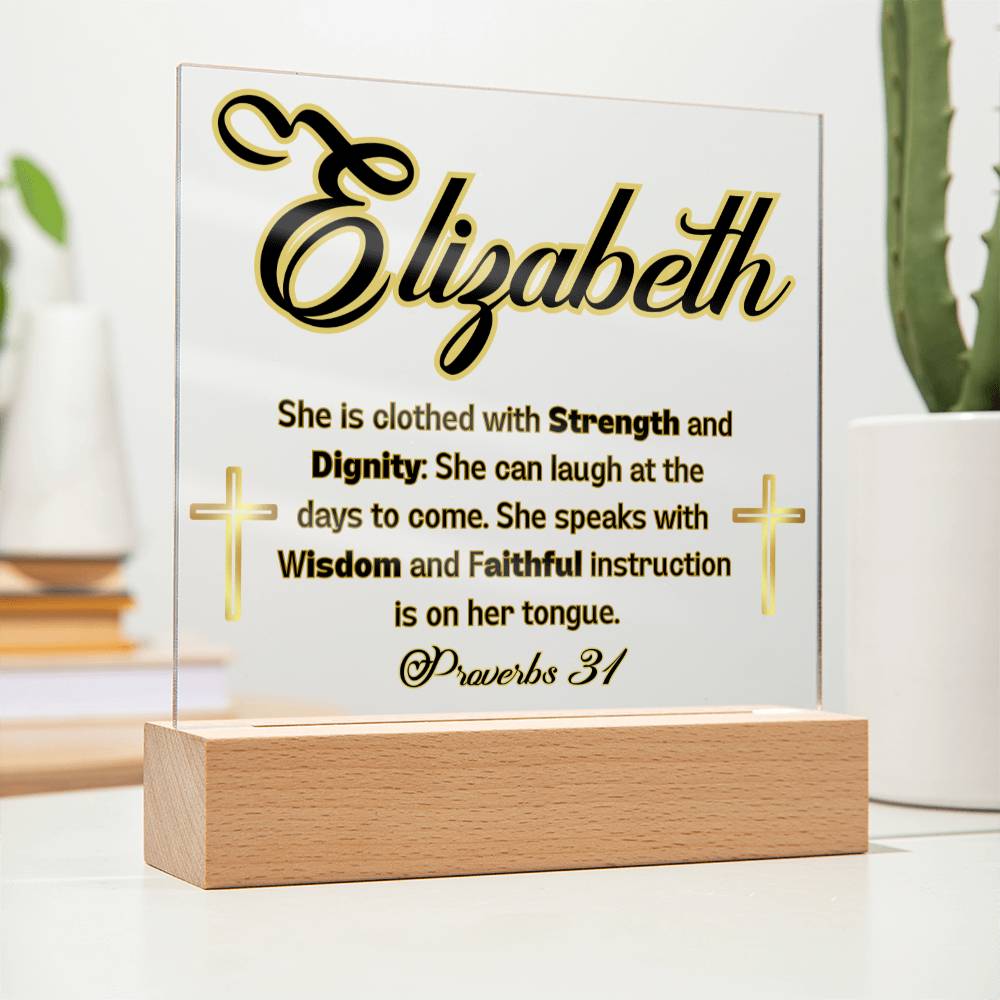 Personalized Proverbs 31 plaque- For the inspirational woman in your life