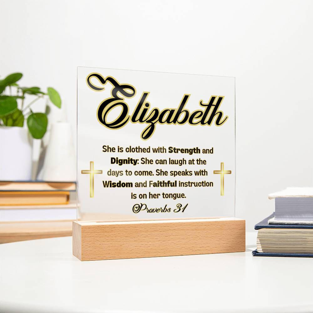 Personalized Proverbs 31 plaque- For the inspirational woman in your life