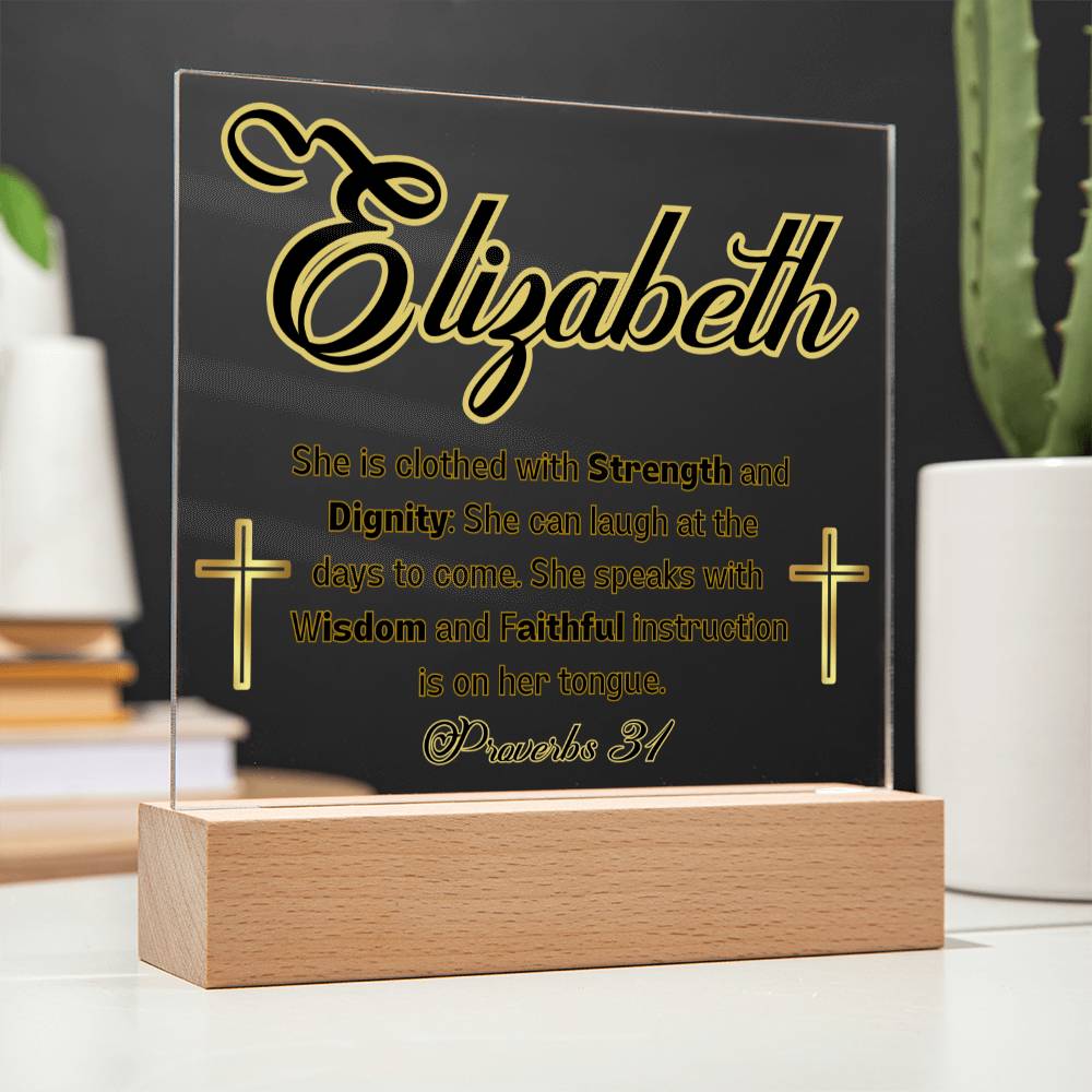 Personalized Proverbs 31 plaque- For the inspirational woman in your life