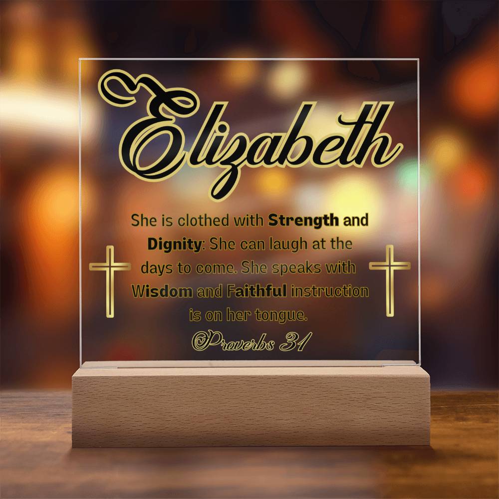 Personalized Proverbs 31 plaque- For the inspirational woman in your life