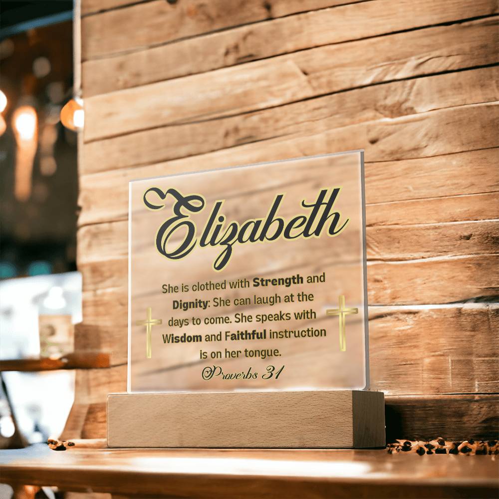 Personalized Proverbs 31 plaque- For the inspirational woman in your life