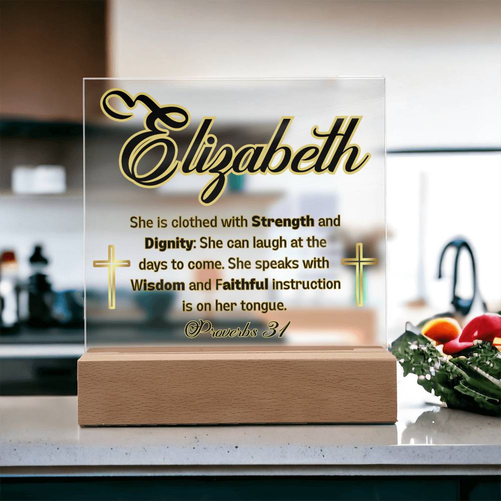 Personalized Proverbs 31 plaque- For the inspirational woman in your life