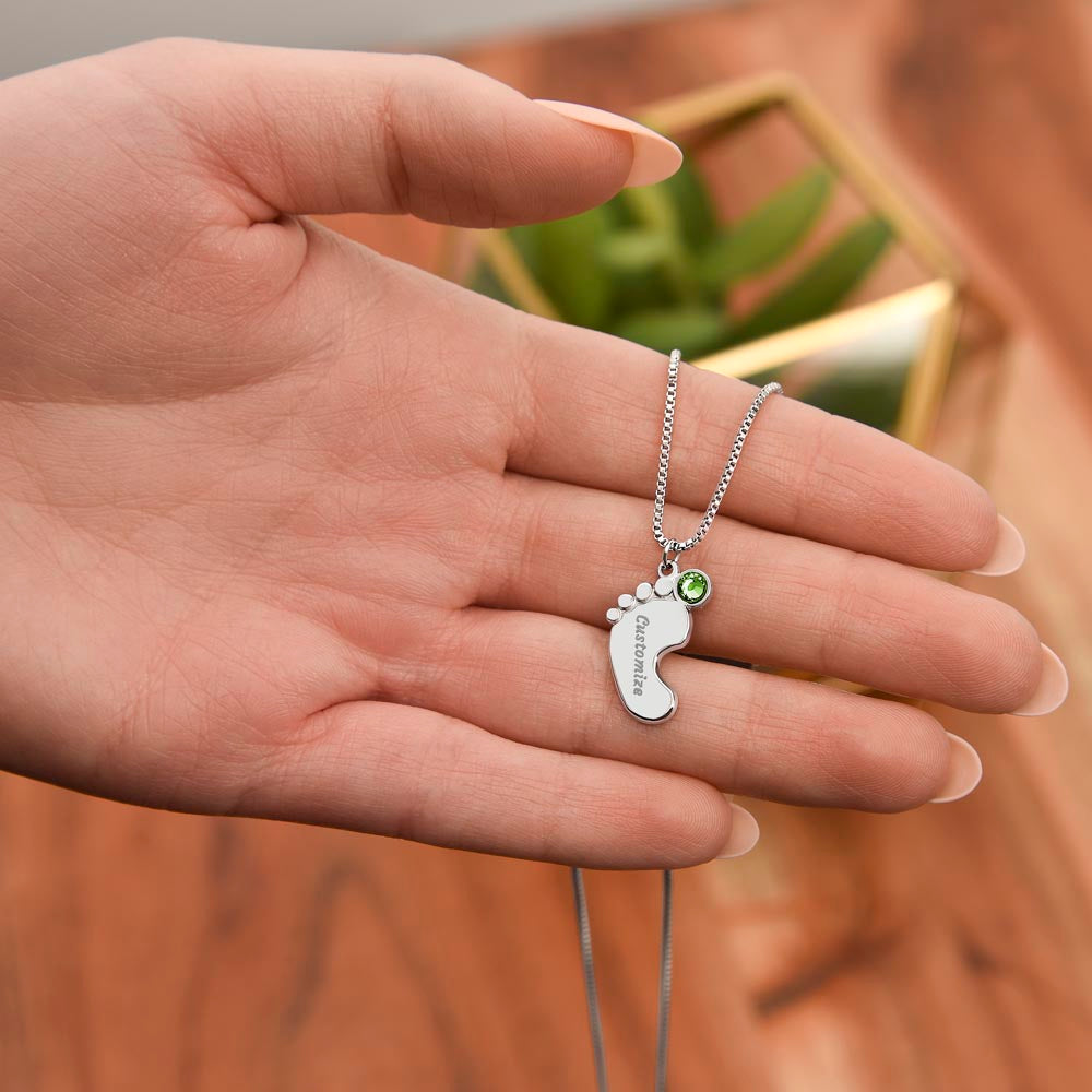 Loss of a child-baby feet Memorial pendant - keep them with you always