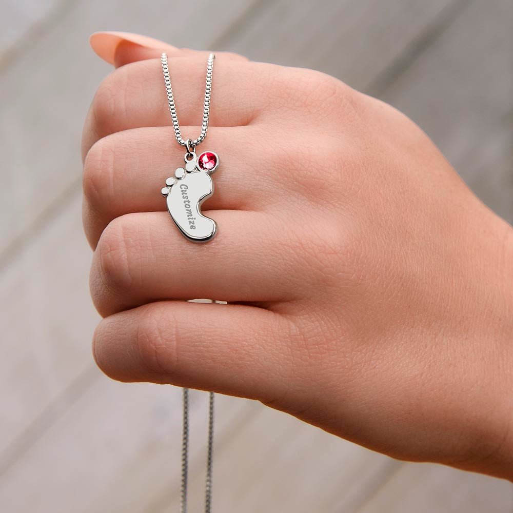Loss of a child-baby feet Memorial pendant - keep them with you always