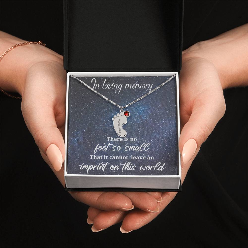 Loss of a child-baby feet Memorial pendant - keep them with you always
