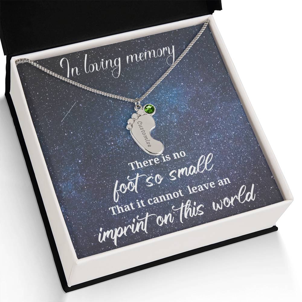 Loss of a child-baby feet Memorial pendant - keep them with you always