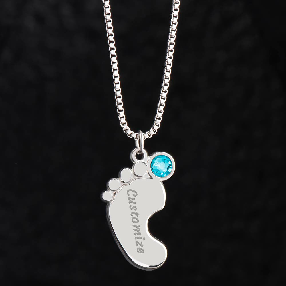 Loss of a child-baby feet Memorial pendant - keep them with you always
