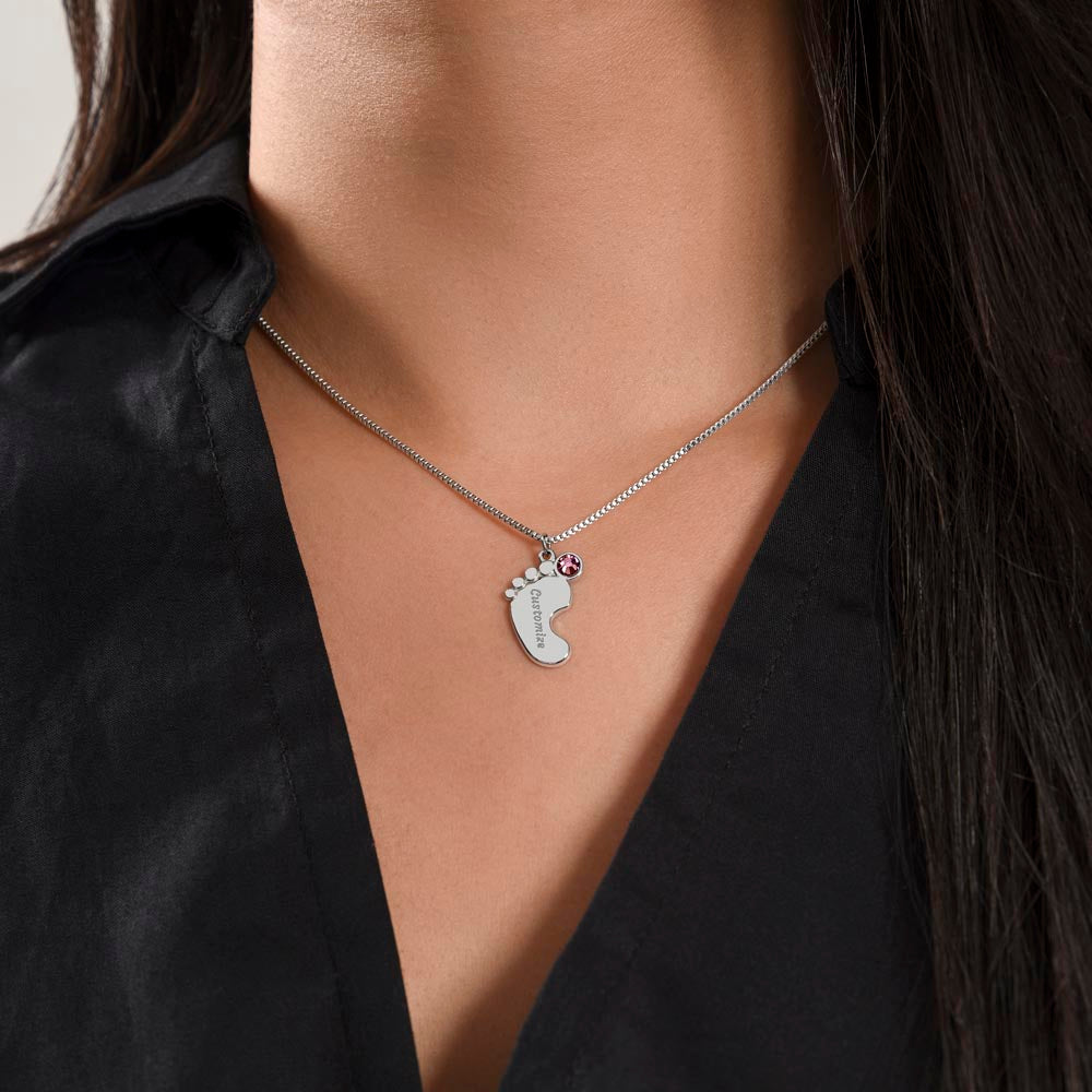 Loss of a child-baby feet Memorial pendant - keep them with you always