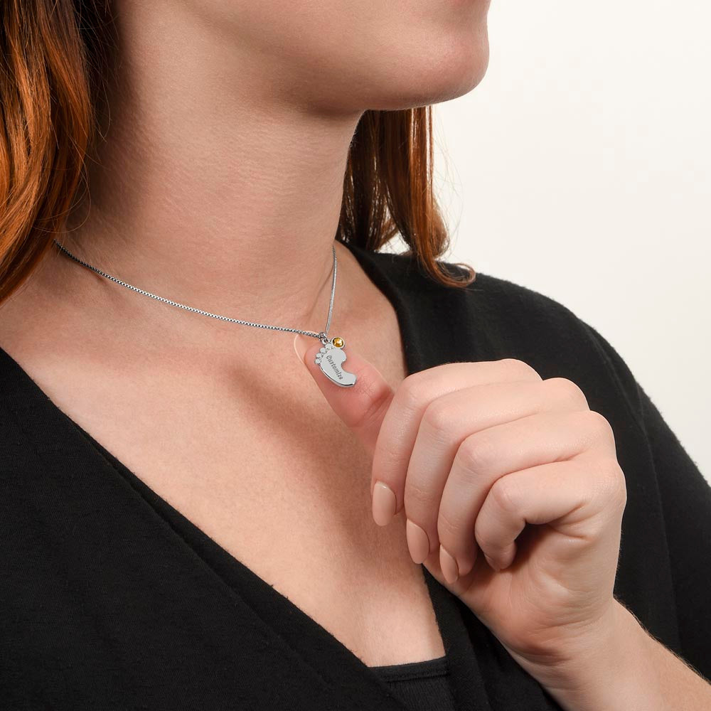 Loss of a child-baby feet Memorial pendant - keep them with you always