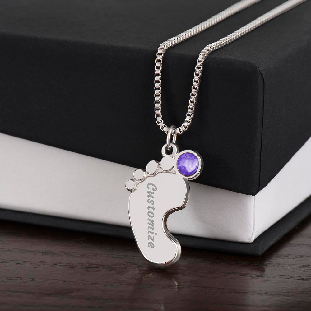 Loss of a child-baby feet Memorial pendant - keep them with you always