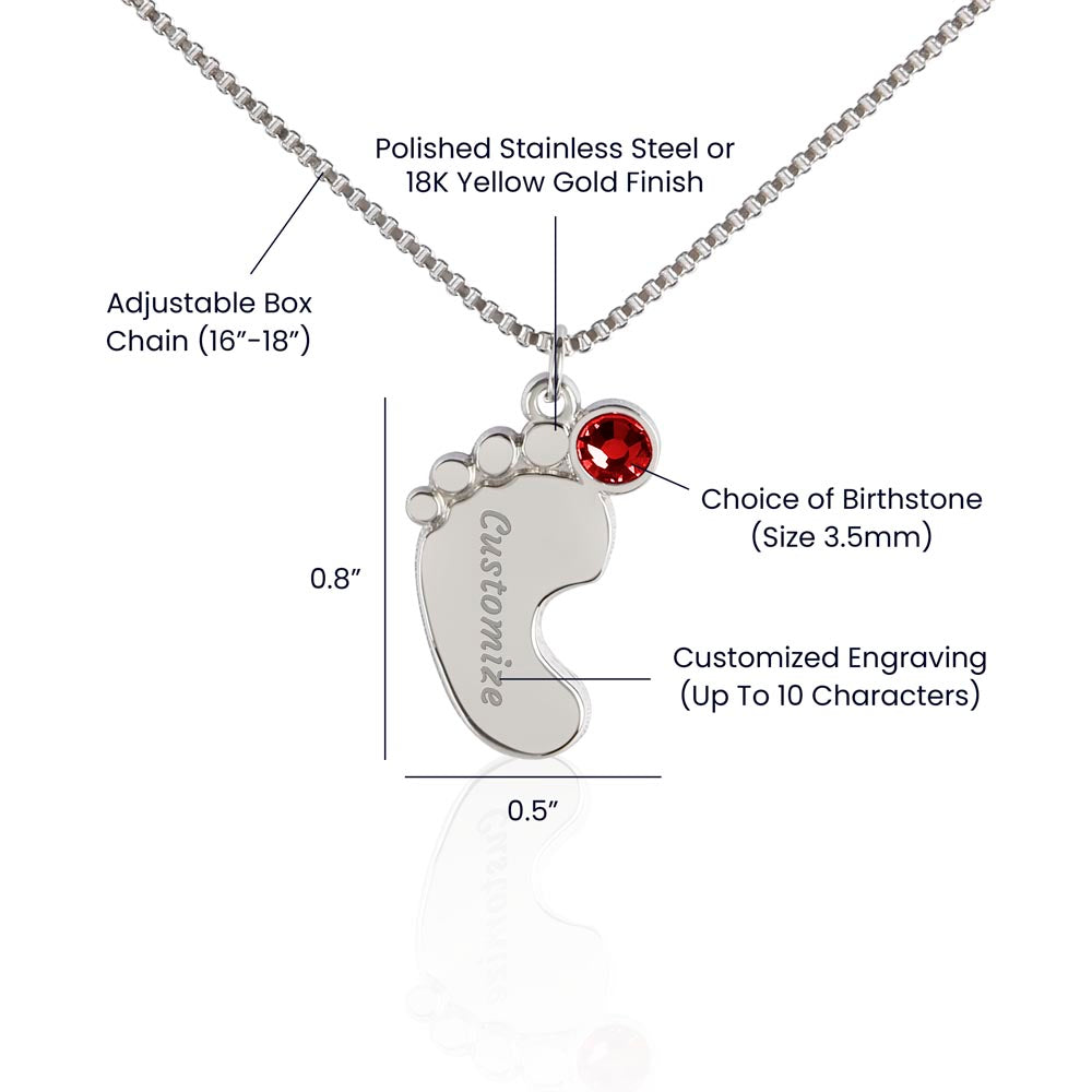 Loss of a child-baby feet Memorial pendant - keep them with you always