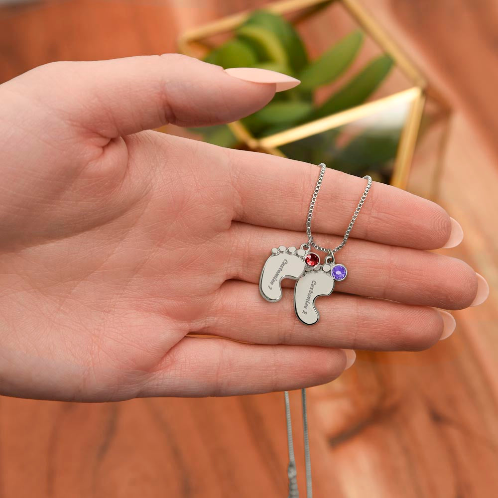 Loss of a child-baby feet Memorial pendant - keep them with you always