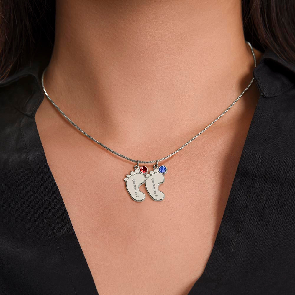 Loss of a child-baby feet Memorial pendant - keep them with you always