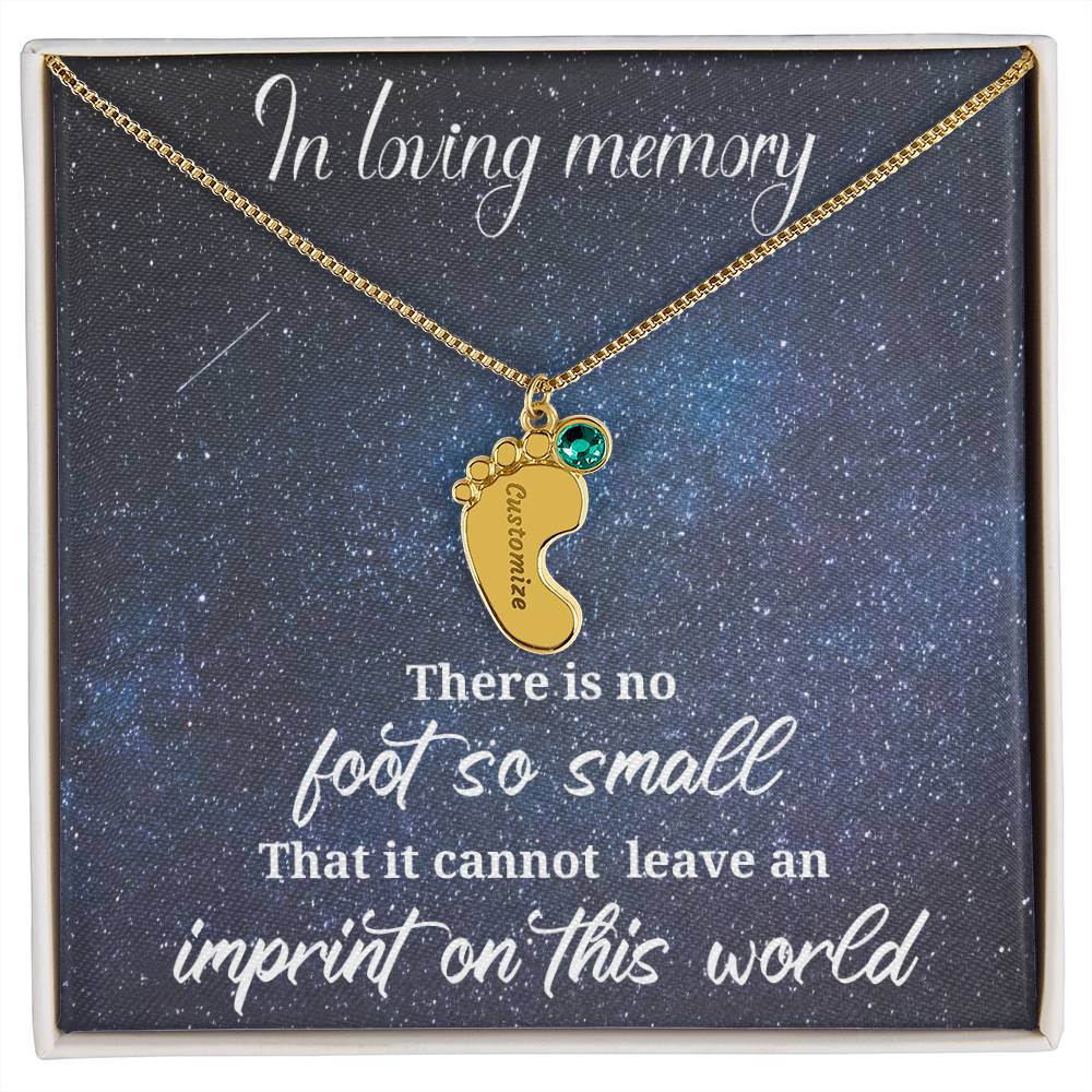 Loss of a child-baby feet Memorial pendant - keep them with you always